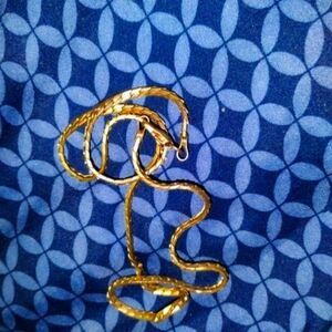 Vintage 14k Yellow Gold Snake Necklace